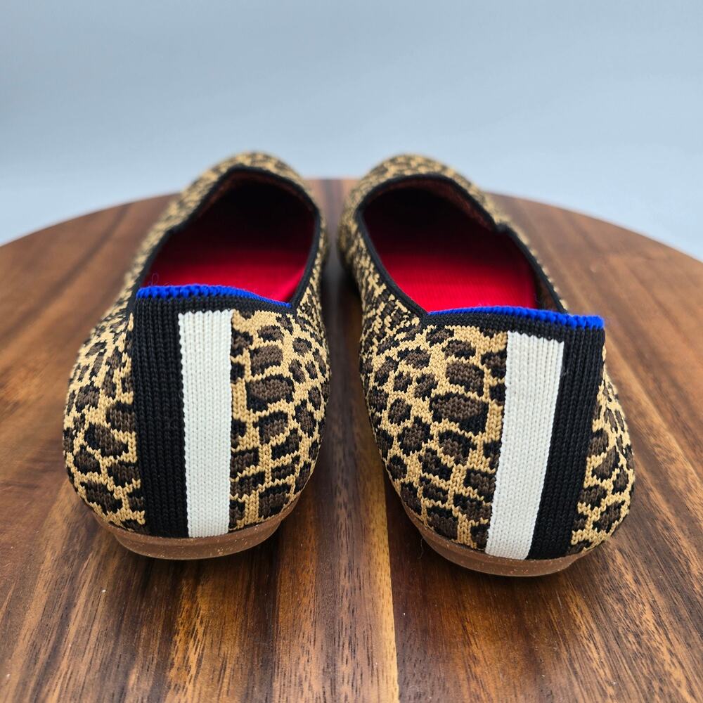 Rothy's The Loafer Womens 9 Leopard Print Slip On Casual Comfort Flats Shoes - Picture 4 of 8